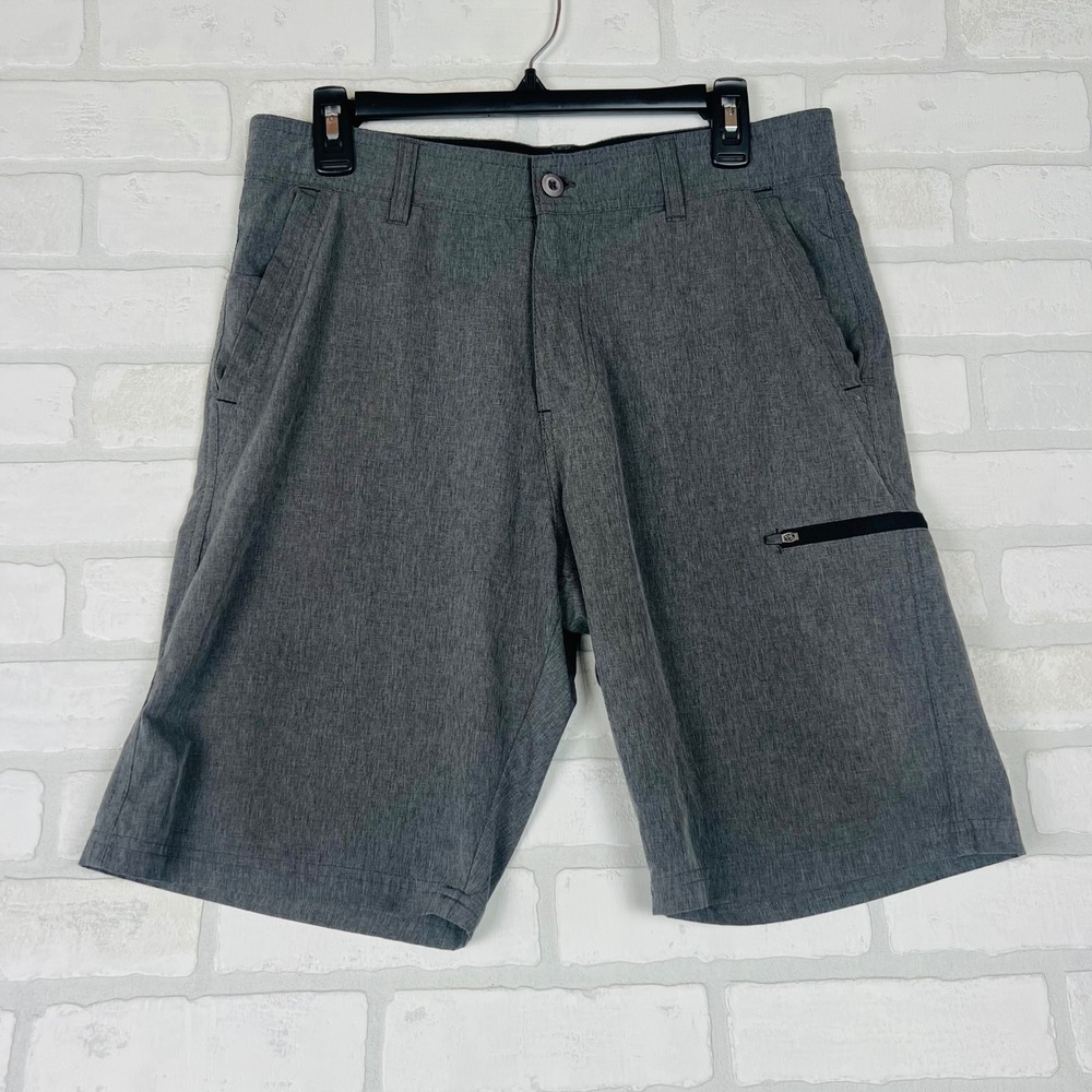 Rugby University Mens Hybrid Walk Shorts Charcoal Gray Heather Size 32W